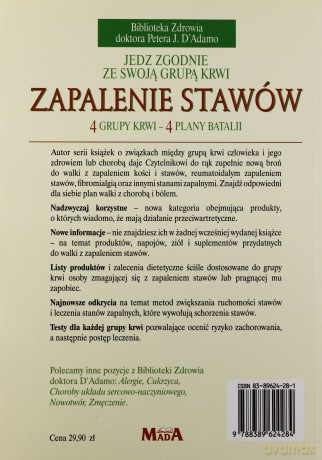Zapalenie stawów - Catherine Whitney, Dr Peter J. D`Adamo [KSIĄŻKA]