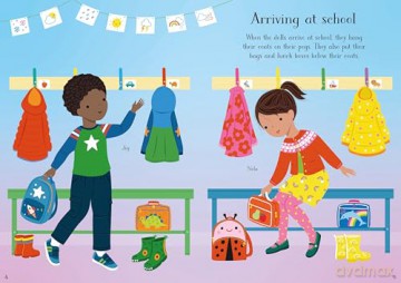 Little Sticker Dolly Dressing Starting School - Fiona Watt [KSIĄŻKA]