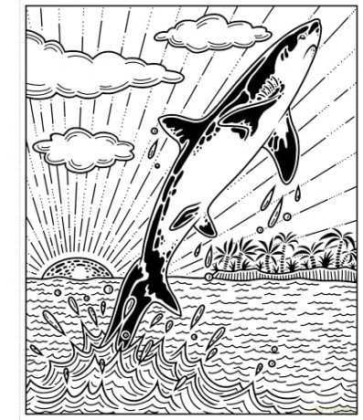 Sharks Magic Painting Book: Explore the Depths of the Ocean with Sharks in this Innovative Book for Kids (Magic Painting Books) - Sam Baer [KSIĄŻKA]