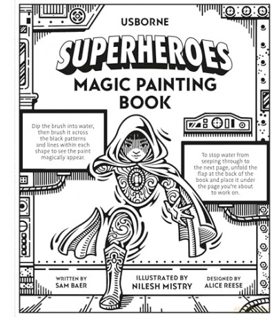 Superheroes Magic Painting Book (Magic Painting Books) - Sam Baer [KSIĄŻKA]