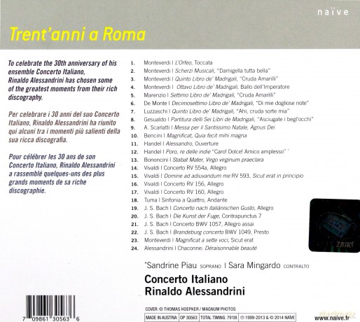 Rinaldo Alessandrini: Trent'anni A Roma [CD]
