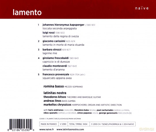Romina Basso: Lamento [CD]