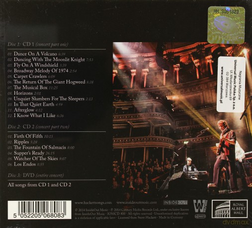 Steve Hackett: Genesis Revisited - Live At The Royal Albert Hall [2CD]+[DVD]
