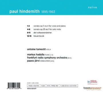 Antoine Tamestit: Hindemith [2CD]