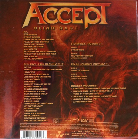 Accept: Blind Rage - Special Limited Box [CD]+[DVD]+[Blu-Ray]+[2xWinyl]