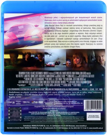 Need For Speed 3D [Blu-Ray 3D]