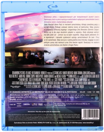 Need For Speed 3D [Blu-Ray 3D]