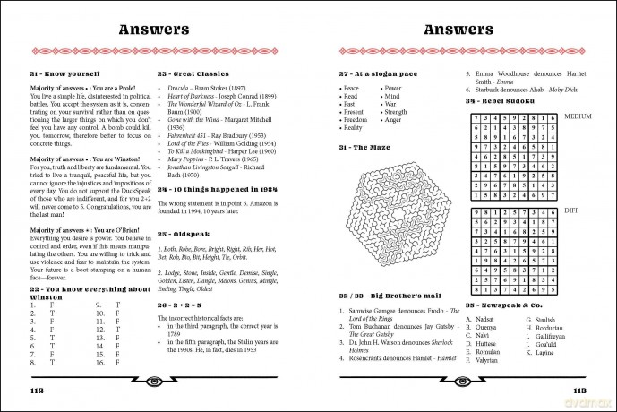 1984: Puzzles, Games, and Activities for Avid Readers: 3 (Novel Escapades) - Il Cartavolante [KSIĄŻKA]