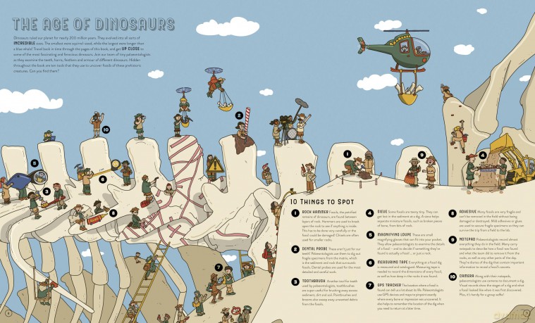 Up Close and Incredible: Dinosaurs: A prehistoric adventure with a 3× magnifying glass (2) - Eric Huang [KSIĄŻKA]