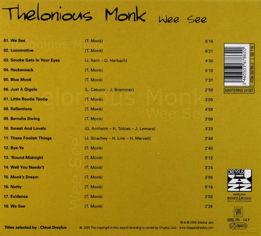 Thelonious Monk: We See [CD]