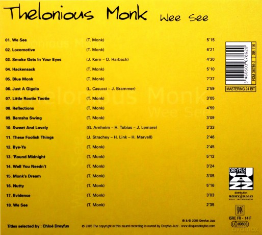 Thelonious Monk: We See [CD]