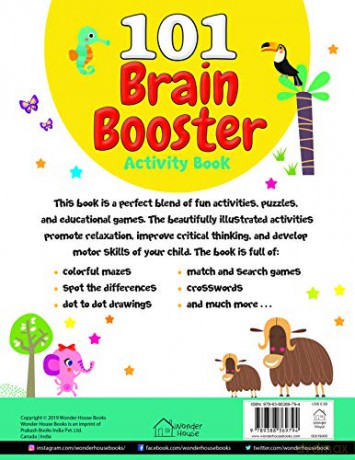 101 Brain Booster Activity Book-colouring books for kids: Fun Activity Book for Children (101 Fun Activities) - Wonder House Books Editorial [KSIĄŻKA]