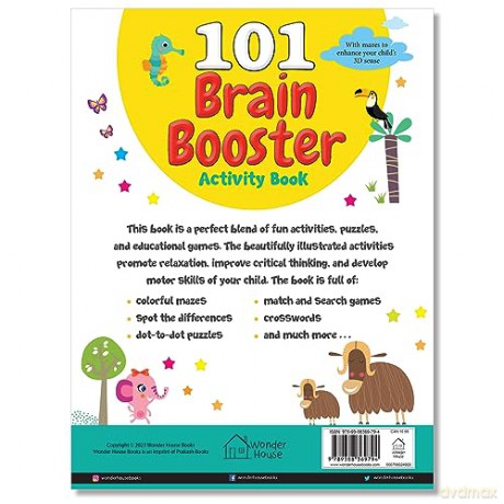 101 Brain Booster Activity Book-colouring books for kids: Fun Activity Book for Children (101 Fun Activities) - Wonder House Books Editorial [KSIĄŻKA]