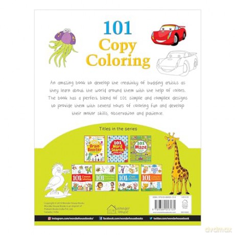 101 Copy Coloring: Fun Activity Book For Children (101 Fun Activities) - Wonder House Books [KSIĄŻKA]