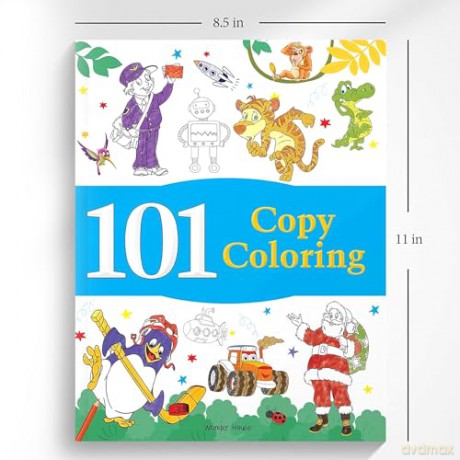 101 Copy Coloring: Fun Activity Book For Children (101 Fun Activities) - Wonder House Books [KSIĄŻKA]