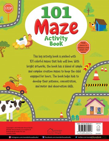 101 Maze Activity Book-colouring books for kids (101 Fun Activities) - Wonder House Books Editorial [KSIĄŻKA]