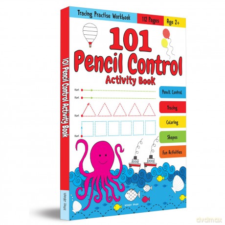 101 Pencil Control Activity Book For Kids: Tracing Practise Book Age 2+ - Wonder House Books [KSIĄŻKA]