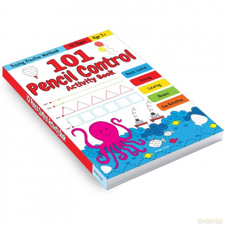 101 Pencil Control Activity Book For Kids: Tracing Practise Book Age 2+ - Wonder House Books [KSIĄŻKA]
