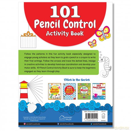 101 Pencil Control Activity Book For Kids: Tracing Practise Book Age 2+ - Wonder House Books [KSIĄŻKA]