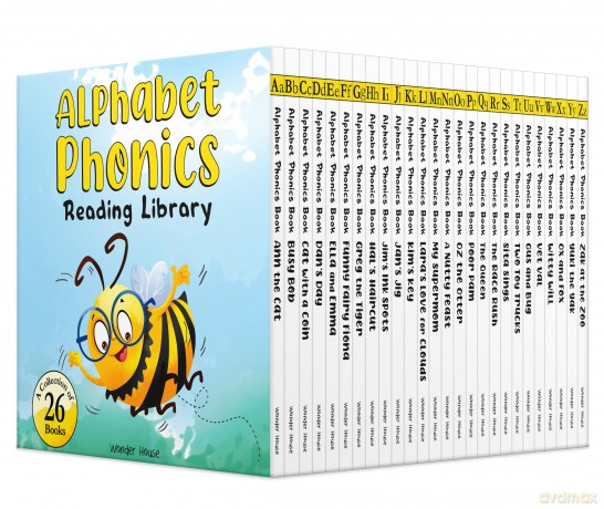 Alphabet Phonics - Reading Library For Children (Boxset of 26 books) - Wonder House Books [KSIĄŻKA]