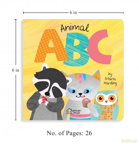 Animal ABC: Playful Animals Teach A to Z (Padded Board Book) - Maria Harding [KSIĄŻKA]