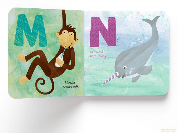 Animal ABC: Playful Animals Teach A to Z (Padded Board Book) - Maria Harding [KSIĄŻKA]