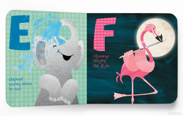 Animal ABC: Playful Animals Teach A to Z (Padded Board Book) - Maria Harding [KSIĄŻKA]