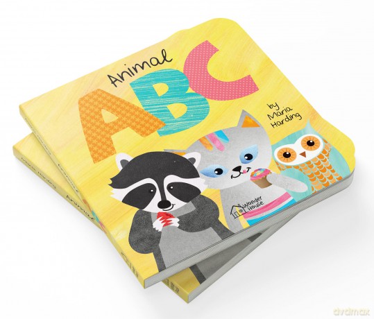 Animal ABC: Playful Animals Teach A to Z (Padded Board Book) - Maria Harding [KSIĄŻKA]
