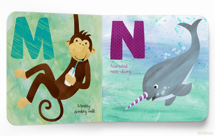 Animal ABC: Playful Animals Teach A to Z (Padded Board Book) - Maria Harding [KSIĄŻKA]