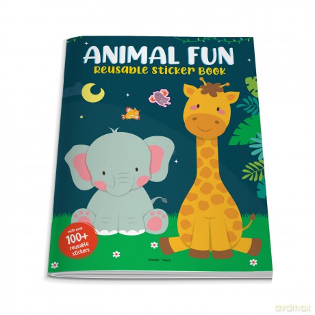 Animal Fun Reusable Sticker Book For Children - Wonder House Books [KSIĄŻKA]