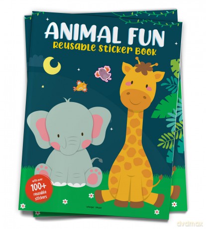Animal Fun Reusable Sticker Book For Children - Wonder House Books [KSIĄŻKA]