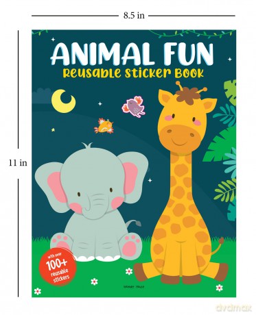 Animal Fun Reusable Sticker Book For Children - Wonder House Books [KSIĄŻKA]