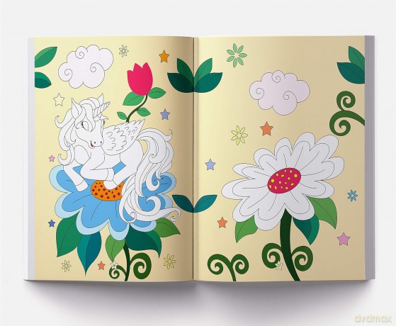 Born to Be Awesome Unicorn - Sticker Coloring Book with 100+ Stickers: Fun Activity Book for Children - Wonder House Books [KSIĄŻKA]