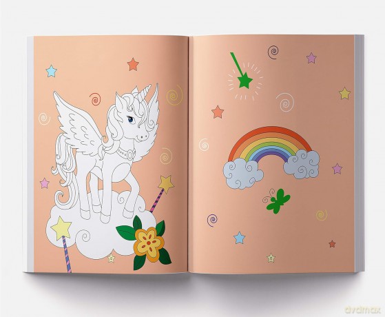 Born to Be Awesome Unicorn - Sticker Coloring Book with 100+ Stickers: Fun Activity Book for Children - Wonder House Books [KSIĄŻKA]