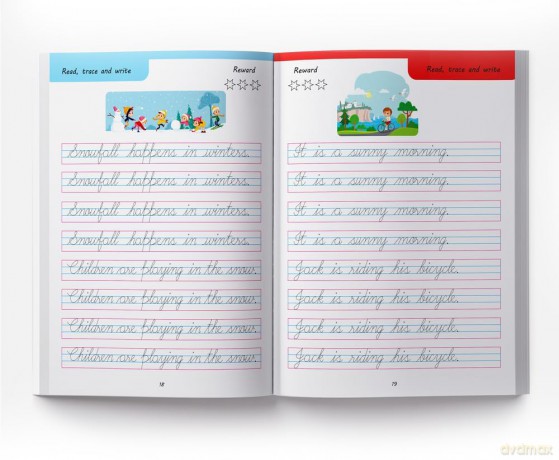 Cursive Handwriting - Sentence: Practice Workbook - Wonder House Books [KSIĄŻKA]