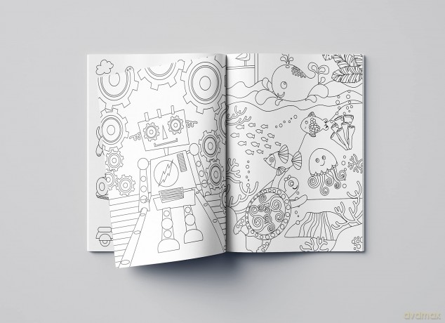 Doodle Coloring For Kids - Blue Edition - Wonder House Books [KSIĄŻKA]