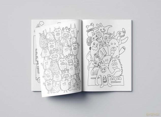 Doodle Coloring For Kids - Blue Edition - Wonder House Books [KSIĄŻKA]