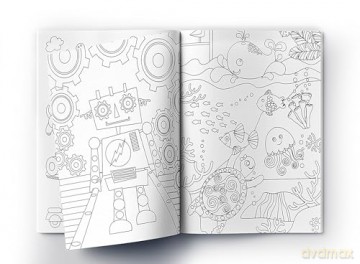 Doodle Coloring For Kids - Blue Edition - Wonder House Books [KSIĄŻKA]