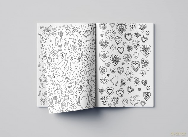 Doodle Coloring For Kids - Pink Edition - Wonder House Books [KSIĄŻKA]