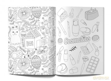 Doodle Coloring For Kids - Pink Edition - Wonder House Books [KSIĄŻKA]