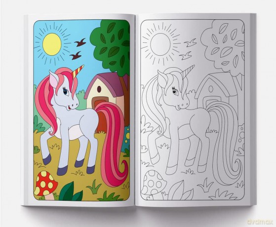 I Am Born To Be A Unicorn Coloring book - Giant book Series: Jumbo Sized Colouring Book For Children - Wonder House Books [KSIĄŻKA]