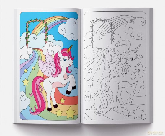 I Am Born To Be A Unicorn Coloring book - Giant book Series: Jumbo Sized Colouring Book For Children - Wonder House Books [KSIĄŻKA]