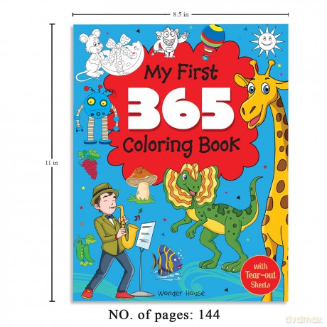My First 365 Colouring Book: Jumbo Colouring Book For Kids (With Tear Out Seats): Jumbo Coloring Book for Kids (with Tear Out Sheets) - Wonder House Books [KSIĄŻKA]