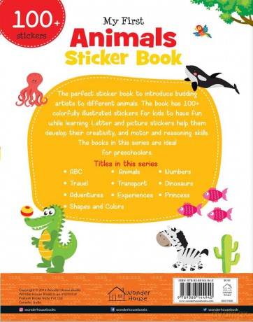 My First Animal Sticker Book: Exciting Sticker Book With 100 Stickers (My First Sticker Books) - Wonder House Books [KSIĄŻKA]