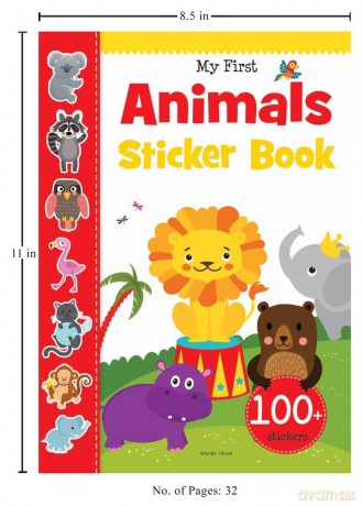My First Animal Sticker Book: Exciting Sticker Book With 100 Stickers (My First Sticker Books) - Wonder House Books [KSIĄŻKA]