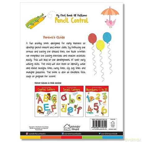 My First Book OF Patterns Pencil Control - Wonder House Books Editorial [KSIĄŻKA]