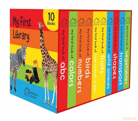 My First Library: Boxset of 10 Board Books for Kids: Boxset for Kids (Pack-1) (Early Learning) - Wonder House Books Editorial [KSIĄŻKA]