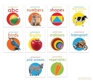 My First Library: Boxset of 10 Board Books for Kids: Boxset for Kids (Pack-1) (Early Learning) - Wonder House Books Editorial [KSIĄŻKA]