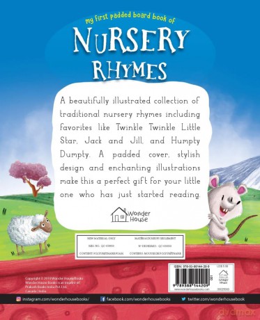 My First Padded Board Books of Nursery Rhymes: Illustrated Classic Nursery Rhymes (My First Book) - Wonder House Books Editorial [KSIĄŻKA]