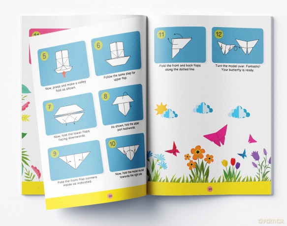 Origami - Step-by-Step Introduction To The Art of Paper-Folding - Activity Book For Children - Level 2: Intermediate: Step-By-Step Introduction to the Art of Paper-Folding: Level - Wonder House Books [KSIĄŻKA]